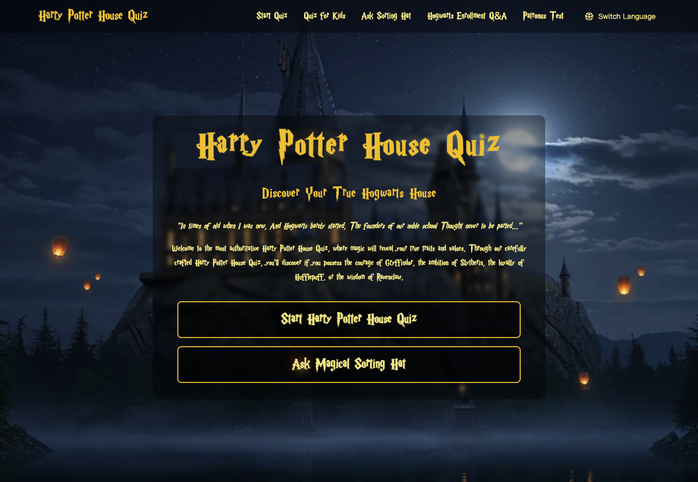 Harry Potter House Quiz